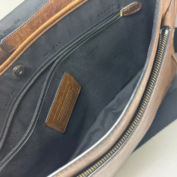 Coach Brown Metropolitan Leather Briefcase Messenger Bag - Vintage - Picture 6 of 14
